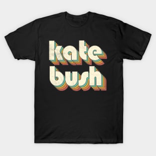 Retro Vintage Rainbow Kate Letters Distressed Style T-Shirt